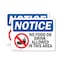 Signmission No Food Or Drink Allowed In This Area, 24 in W x Rectangle, Plastic OS-2PACK-NS-P-1824-L-14575 - alternate 1